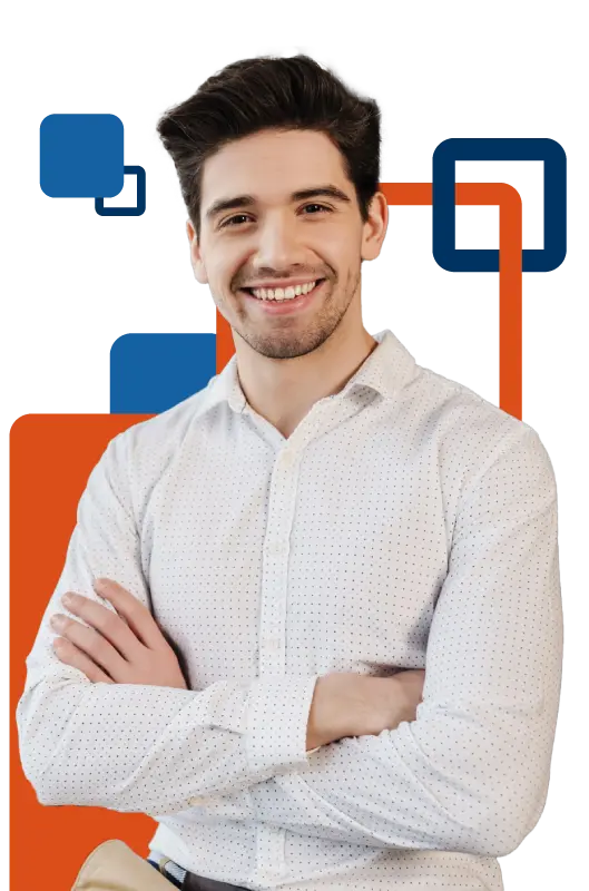 businessman smiling with his arms crossed
