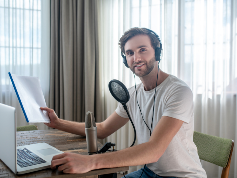 remote worker about to jump into a video conference